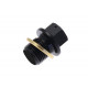 Drain plug Tecnium black aluminium M16x1.5x14