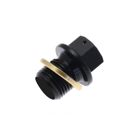 Drain plug Tecnium black aluminium M16x1.5x14