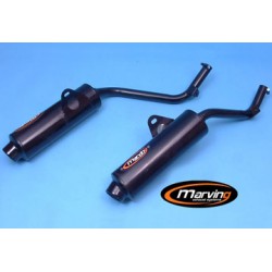 Exhaust Marving Oval Black for Honda Nx 650 Dominator 95/+