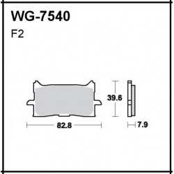 Scheibenbremsbeläge Vorne WRP WG-7540
