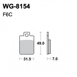 Scheibenbremsbeläge Vorne WRP - WG-8154-F6C
