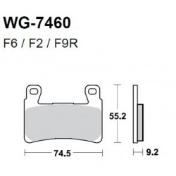 Disc brake pads Front WRP WG-7460
