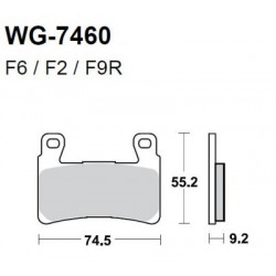 Scheibenbremsbeläge Vorne WRP WG-7460-F2