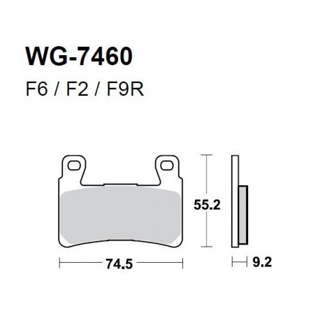 Scheibenbremsbeläge Vorne WRP WG-7460-F2