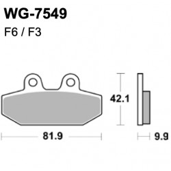 Disc brake pads Rear WRP - WG-7549-F3