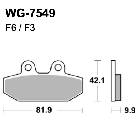 Plaquettes de frein Arrière WRP - WG-7549-F3