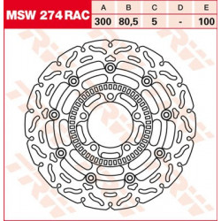 Brake disc floating Front TRW MSW274RAC