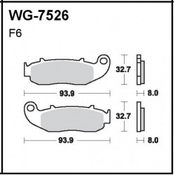 Disc brake pads Front WRP WG-7526