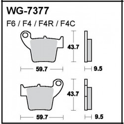 Plaquettes de frein WRP WG-7377