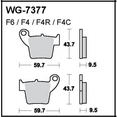 Disc brake pads WRP WG-7377