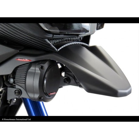 Bavette avec feux additionnels Powerbronze noir mat pour Yamaha Tracer 900 15-17