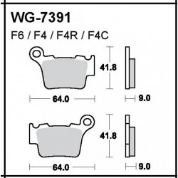 Scheibenbremsbeläge Hinten WRP WG-7391