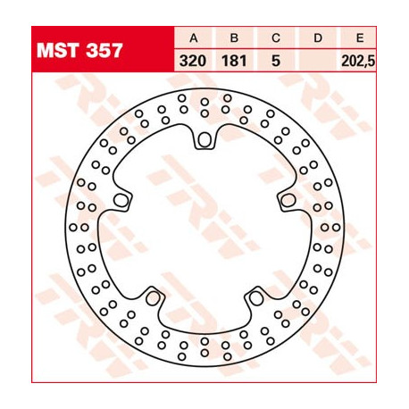 Brake disc Front TRW MST357