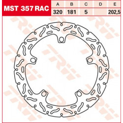 Brake disc Front TRW MST357RAC