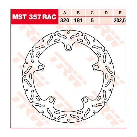 Disque de frein Avant TRW MST357RAC