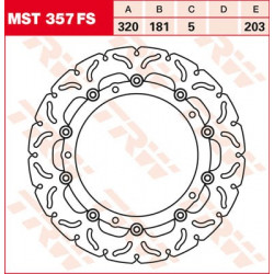 Brake disc Front TRW MST357FS