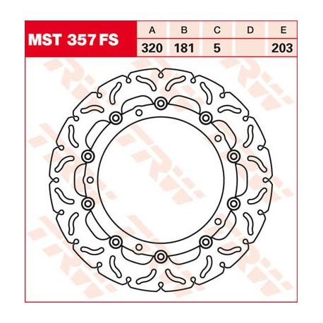 Disque de frein Avant TRW MST357FS