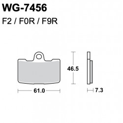 Scheibenbremsbeläge Vorne WRP WG-7456