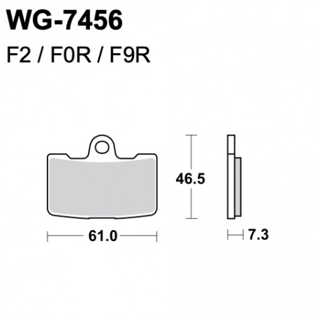 Scheibenbremsbeläge Vorne WRP WG-7456