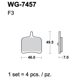 Plaquettes de frein Arrière WRP WG-7457