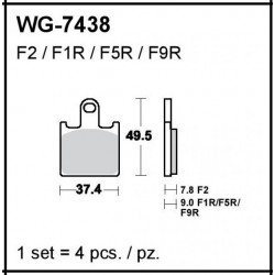 Scheibenbremsbeläge Vorne WRP WG-7438