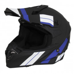 Casque Moto Vito Cross Tivoli - Noir mat, bleu blanc