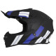 Casque Moto Vito Cross Tivoli - Noir mat, bleu blanc