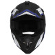 Casque Moto Vito Cross Tivoli - Noir mat, bleu blanc