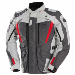 Furygan Motorrad Textilienjacke Apalaches - Grau, perle, rot