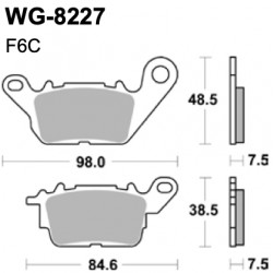 Disc brake pads Front WRP WG-8227-F6C