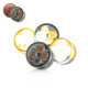 Moto-parts Integrated turn signals and marker lights round