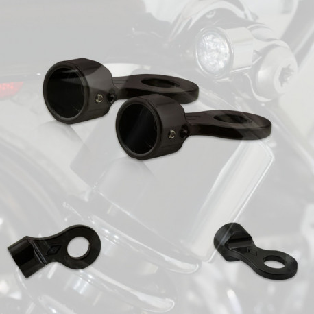 Moto-parts flasher bracket for shock absorber mounting