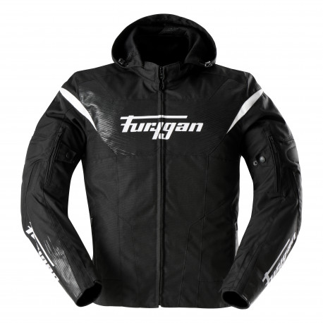 Furygan Veste Moto Textile Shard - Noir et Blanc