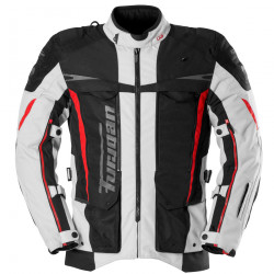 Furygan Motorrad Textilienjacke Montroc 3in1 Kevlar® Primaloft® - Schwarz, Pearl und Rot