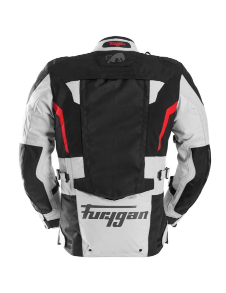 Furygan Motorrad Textilienjacke Montroc 3in1 Kevlar® Primaloft® - Schwarz, Pearl und Rot