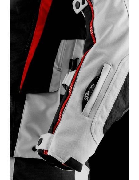Furygan Motorrad Textilienjacke Montroc 3in1 Kevlar® Primaloft® - Schwarz, Pearl und Rot