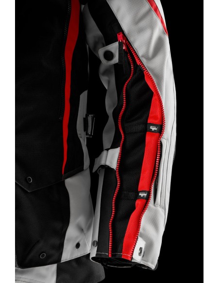Furygan Motorrad Textilienjacke Montroc 3in1 Kevlar® Primaloft® - Schwarz, Pearl und Rot