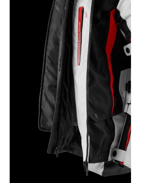 Furygan Motorrad Textilienjacke Montroc 3in1 Kevlar® Primaloft® - Schwarz, Pearl und Rot
