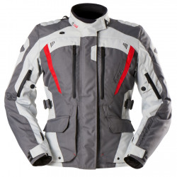 Furygan Motorbike Textile Jacket Apalaches Lady EVO - Grey, pearl, red