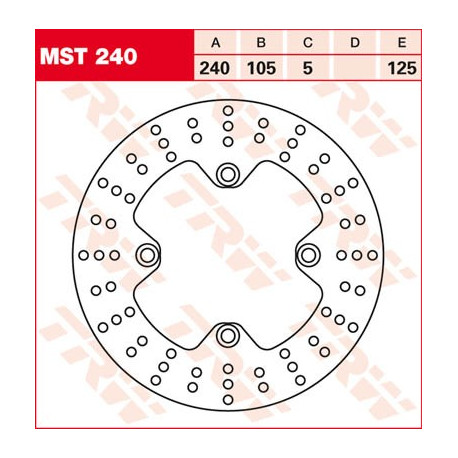 TRW rigid rear brake disc