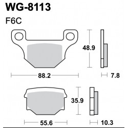 Disc brake pads WRP WG-8113