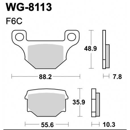 Disc brake pads WRP WG-8113