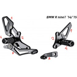 Fussrastenanlage Bonamici Racing für BMW R NineT 14 / +