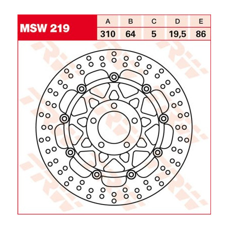 Brake disc front TRW / Lucas MSW219