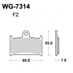 Scheibenbremsbeläge Vorne WRP WG-7314-F2