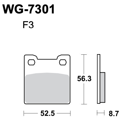 Disc brake pads Rear WRP WG-7301-F3