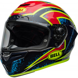 Casque Moto BELL Race Star DLX Flex - Xenon Gloss Blue/Retina