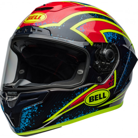 BELL Race Star DLX Flex Motocycle Helmet - Xenon Gloss Blue/Retina