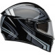 Bell Lithium Motorcycle Helmet - Jetstream Gloss Black/Silver