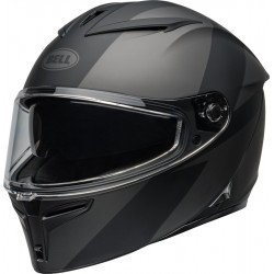 Bell Lithium Motorcycle Helmet - Shear Matte Black Metallic Black